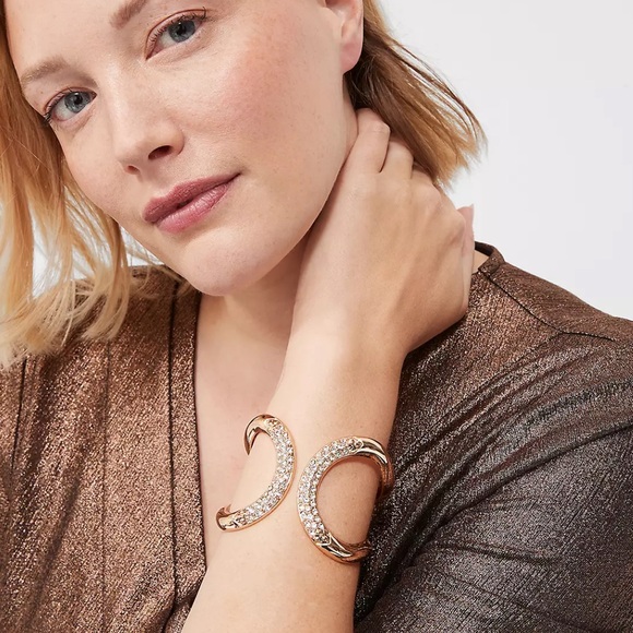 Lane Bryant Jewelry - Lane Bryant Pave Statement Hinge Cuff